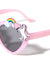 Kids Heart Shaped Unicorn Rainbow Sunglasses Wholesale