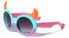 Kids Shape Horns Monster Round Wholesale Sunglasses