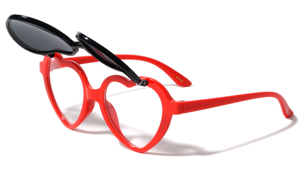 Kids Flip Up Heart Shaped Wholesale Sunglasses