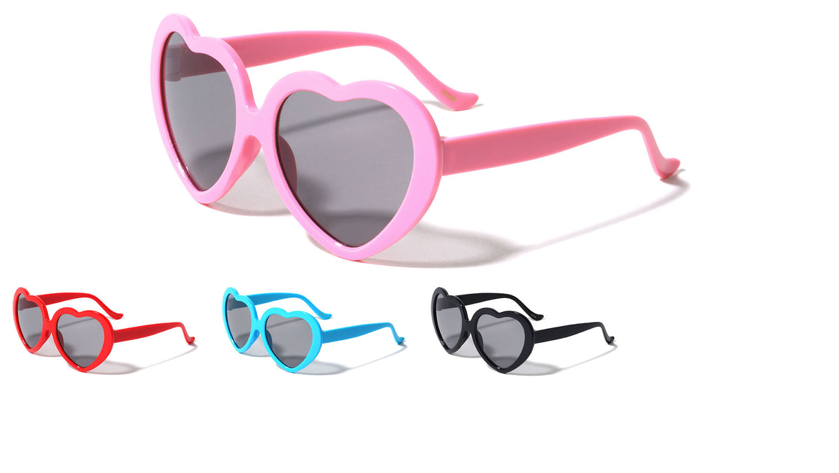 Kids Heart Shaped Wholesale Sunglasses
