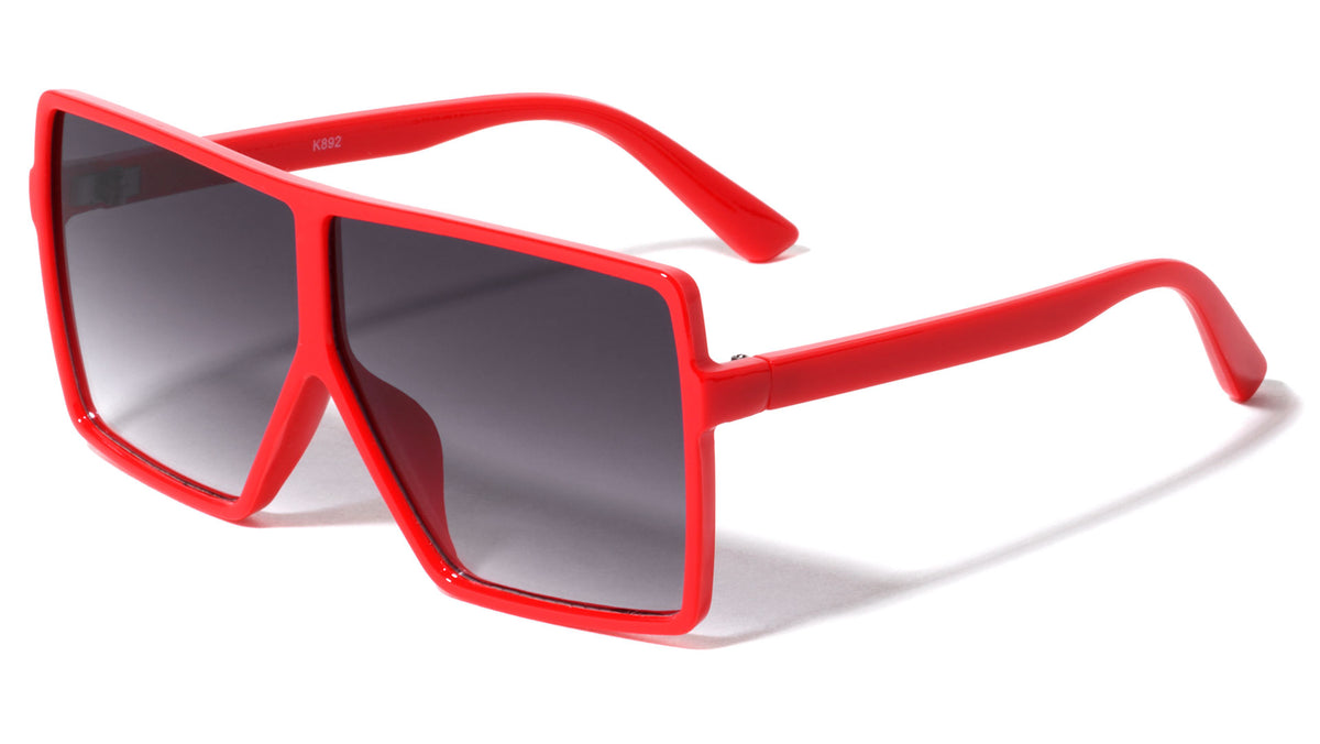 Kids Squared Flat Top Rectangle Wholesale Sunglasses