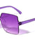 Kids Rimless Crystal Color Square Wholesale Sunglasses