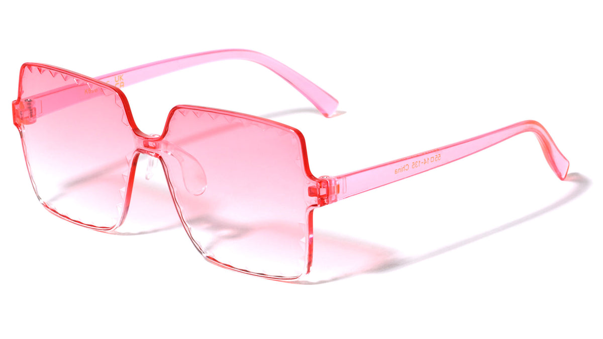 Kids Rimless Crystal Color Square Wholesale Sunglasses