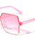Kids Rimless Crystal Color Square Wholesale Sunglasses