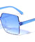 Kids Rimless Crystal Color Square Wholesale Sunglasses