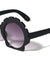 Kids Crystal Color Frame Round Lens Shell Shape Wholesale Sunglasses