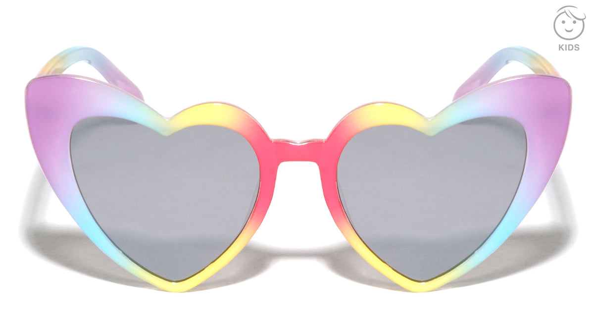 Kids Oversized Heart Shaped Wholesale Sunglasses