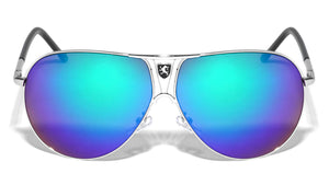 KHAN Aviators Cutout Front Color Mirror Wholesale Sunglasses