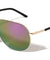 KHAN Aviators Cutout Front Color Mirror Wholesale Sunglasses