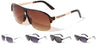 KHAN Fashion Plastic Front Logo Aviators Sunglasses Wholesale