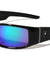 KHAN Color Mirror Curved Frame Rectangle Sports Wholesale Sunglasses
