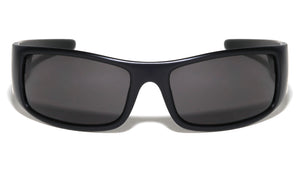 KHAN Curved Frame Rectangle Sports Wholesale Sunglasses
