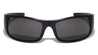 KHAN Curved Frame Rectangle Sports Wholesale Sunglasses