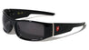 KHAN Curved Frame Rectangle Sports Wholesale Sunglasses