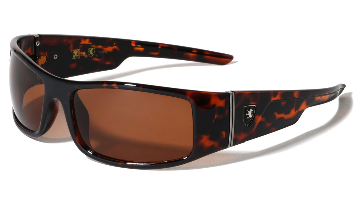 KHAN Curved Frame Rectangle Sports Wholesale Sunglasses