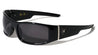 KHAN Curved Frame Rectangle Sports Wholesale Sunglasses