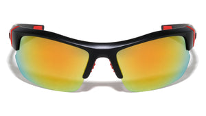 KHAN Wide Wrap Around Semi Rimless Lens Sports Wholesale Sunglasses