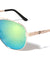 KHAN Color Mirror Lens Metal Deco Aviators Wholesale Sunglasses