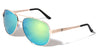 KHAN Color Mirror Lens Metal Deco Aviators Wholesale Sunglasses