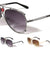 KHAN Cut Out Metal Frame Aviators Wholesale Sunglasses