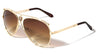 KHAN Cut Out Metal Frame Aviators Wholesale Sunglasses