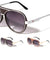 KHAN Aviators Metal Frame Accent Wholesale Sunglasses
