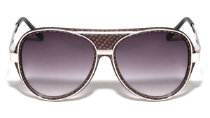 KHAN Aviators Metal Frame Accent Wholesale Sunglasses