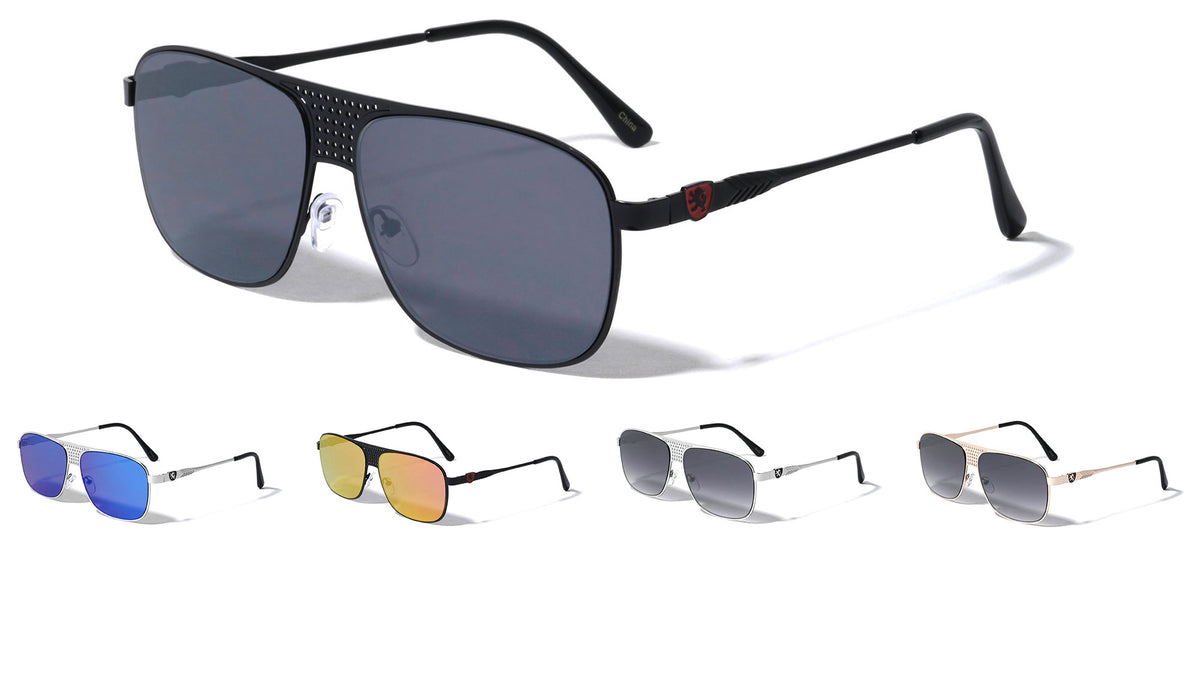 KHAN Aviators Flush Grille Wholesale Bulk Sunglasses