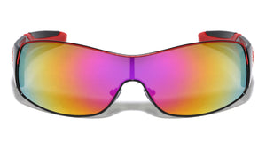 KHAN Color Mirror Shield Sports Wholesale Sunglasses