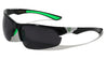 KHAN Semi-Rimless Sports Super Dark Lens Sunglasses Wholesale