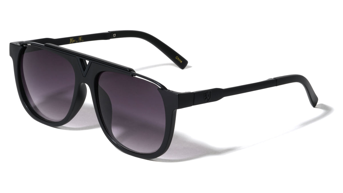 KHAN Aviators Fashion Top Brow Bar Wholesale Bulk Sunglasses