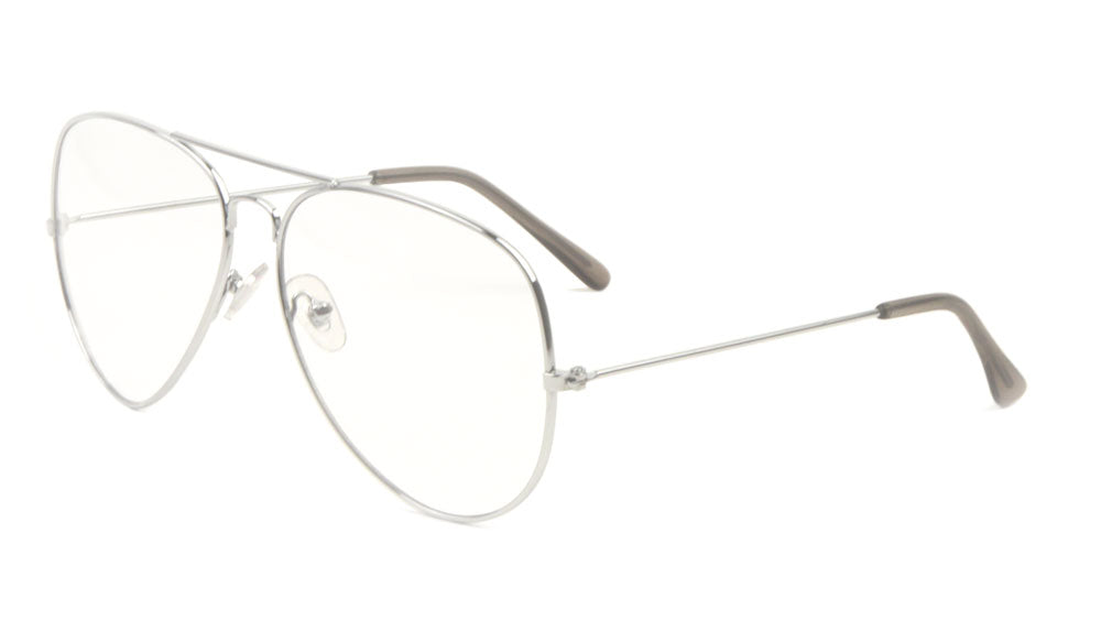 Large Clear Lens Aviators Glasses Wholesale