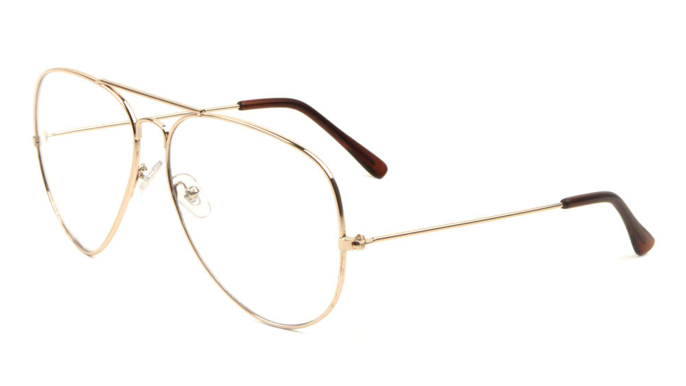 Large Clear Lens Aviators Glasses Wholesale