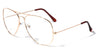 Large Gold Frame Clear Lens Aviators Glasses Wholesale
