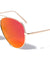 Large Flat Color Mirror Lens Aviators Sunglasses Wholesale