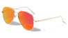 Large Flat Color Mirror Lens Aviators Sunglasses Wholesale