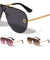 KLEO Flat Top Rimless One Piece Aviators Wholesale Sunglasses