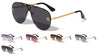 KLEO Flat Top Rimless One Piece Aviators Wholesale Sunglasses