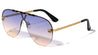 KLEO Flat Top Rimless One Piece Aviators Wholesale Sunglasses
