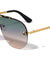 KLEO Flat Top Rimless One Piece Aviators Wholesale Sunglasses