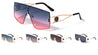 KLEO Rimless Flat One Piece Shield Geometric Wholesale Sunglasses