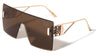 KLEO Rimless One Piece Shield Lens Rectangle Wholesale Sunglasses