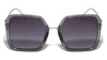 KLEO Oval Temple Lion Emblem Fashion Butterfly Wholesale Sunglasses