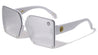 KLEO Oversized Flat Rimless Lens Square Wholesale Sunglasses