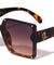 KLEO Oversized Flat Rimless Lens Square Wholesale Sunglasses