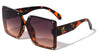 KLEO Oversized Flat Rimless Lens Square Wholesale Sunglasses