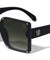 KLEO Oversized Flat Rimless Lens Square Wholesale Sunglasses