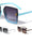 KLEO Extended Rimless Lens Butterfly Wholesale Sunglasses