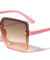 KLEO Extended Rimless Lens Butterfly Wholesale Sunglasses