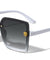KLEO Extended Rimless Lens Butterfly Wholesale Sunglasses